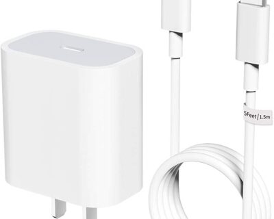 USB-C 20W Power Adapter with USB-C to Lightning Cable (US, UE, UK)