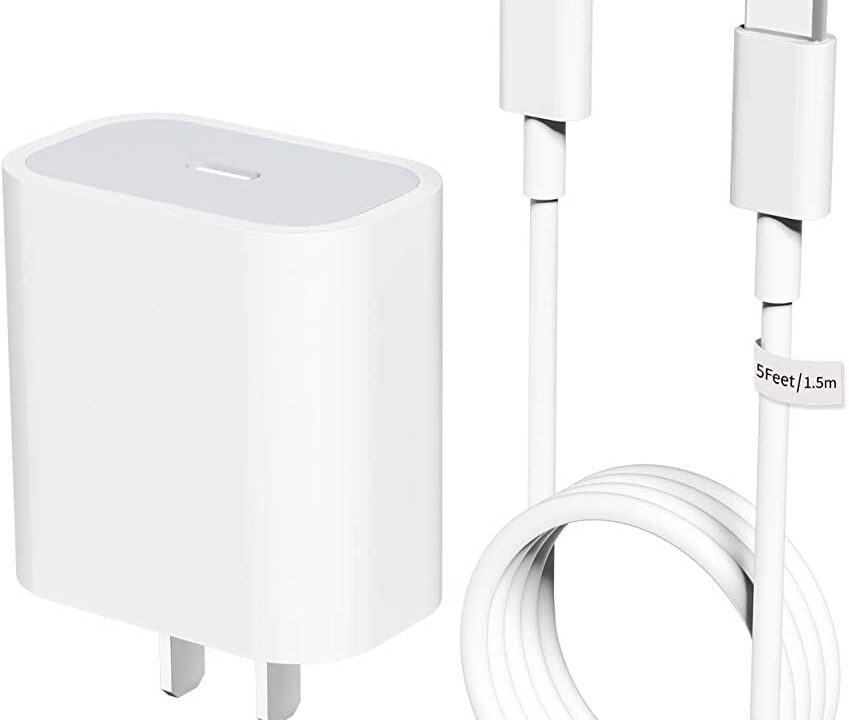 USB-C 20W Power Adapter with USB-C to Lightning Cable (US, UE, UK)