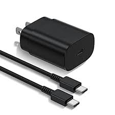 45W Charger with TYPE-C to TYPE-C (US plug) Black and white